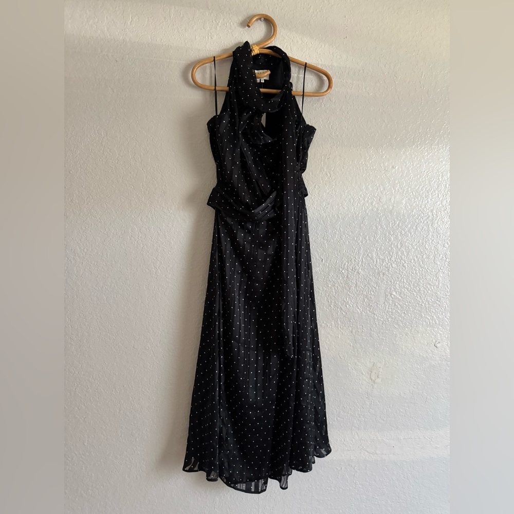 NWT Anthropologie X Sachin & Babi Polka Dot Halter Long Dress - Picture 4 of 5
